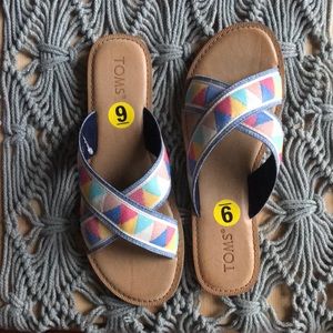 Brand new TOMS Viva Slide Multicolored Sandals